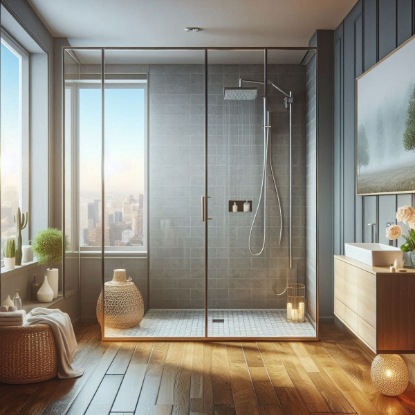 Компактные решения для малогабаритных ванных комнат: душевые кабины-11